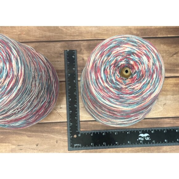 VINTAGE 1 (ONE) Cone of Astro-Dye Works Multi Chalktone 8/2 KP Cotton Yarn - Picture 4 of 9